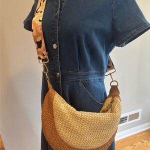 Anthropologie Urban Originals Woven look Crossbody Bag
